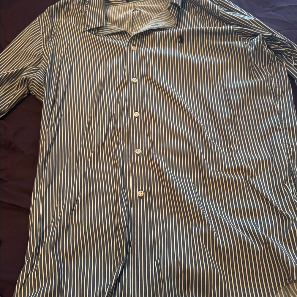 Ralph Lauren Black and White Casual Button Down Shirt